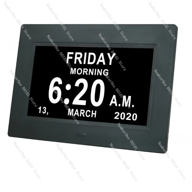 7 Inch Large Digit Clock Digital Photo Frame Elderly Alarm Clock Calendar Display Single Machine