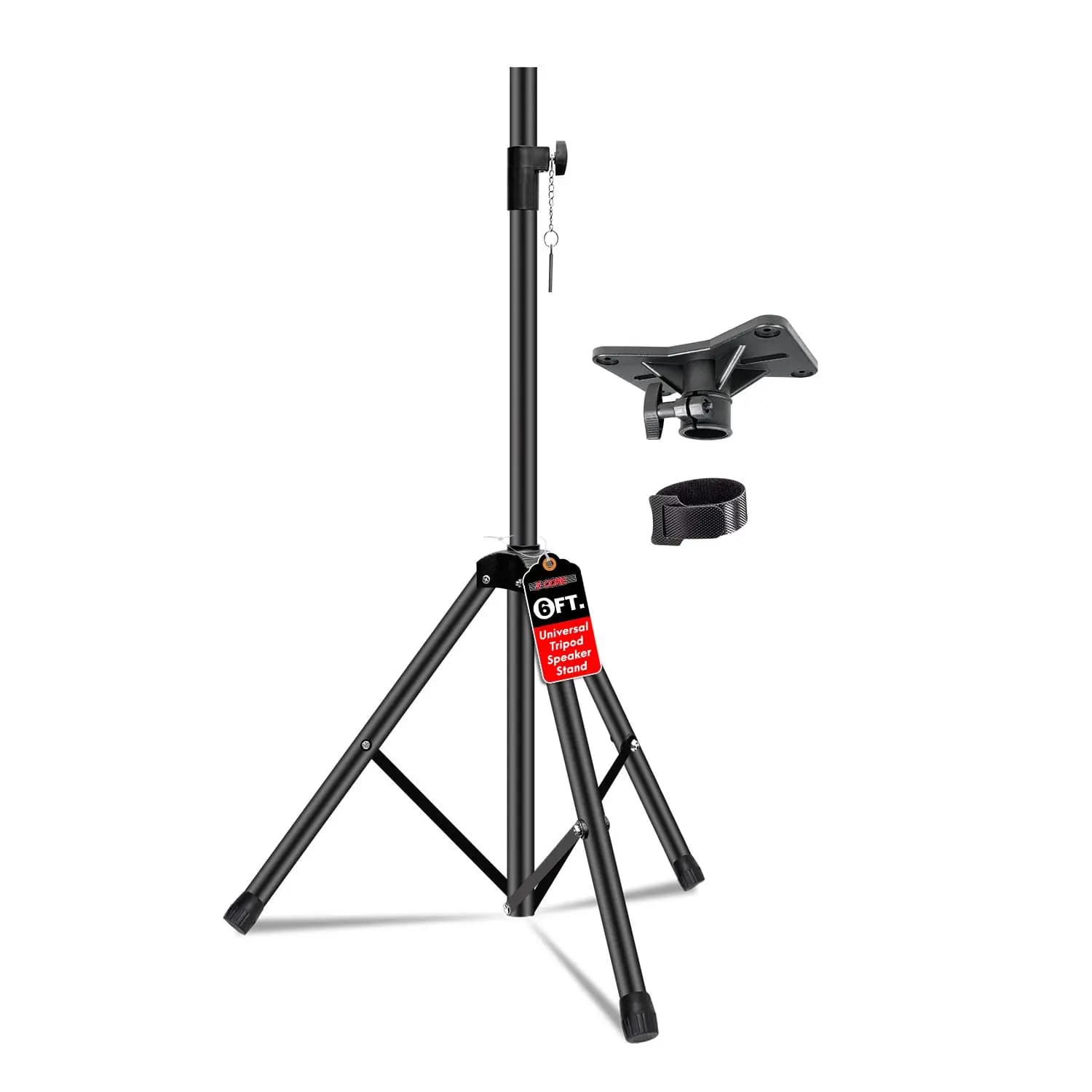 Height Adjustable Speaker Support, DJ and Studio Tripod with 35mm Compatible Insert - SS ECO 1PK BLK WoB