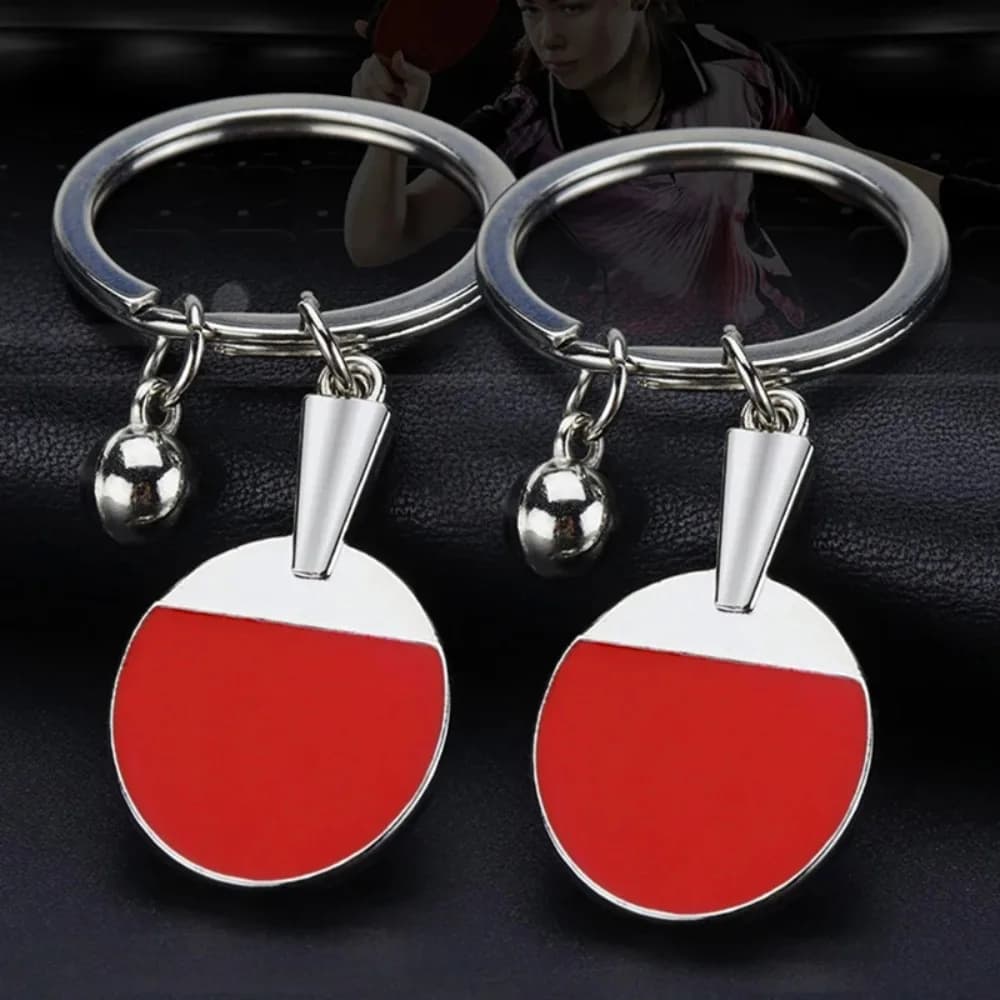 Mini Pingpong Bat Ball Keychain Keychain Jewelry Gifts Mini Pingpong Bat Keyring Zinc Alloy Creative Table Tennis Key Chain