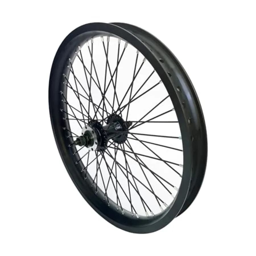 Cerchio Anteriore Bici Rinforzato 20" x 1.85" con 48 Raggi Calibro 12, Cerchio Anteriore Bici a Doppia Parete in Lega di Alluminio 100mm - Freno a Disco