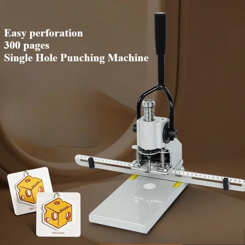 T30YZ Macchina Foratrice Manuale da Tavolo Grande per Etichette, Sacchetti di Carta e Voucher - Foratrice Ergonomica Salva-Lavoro