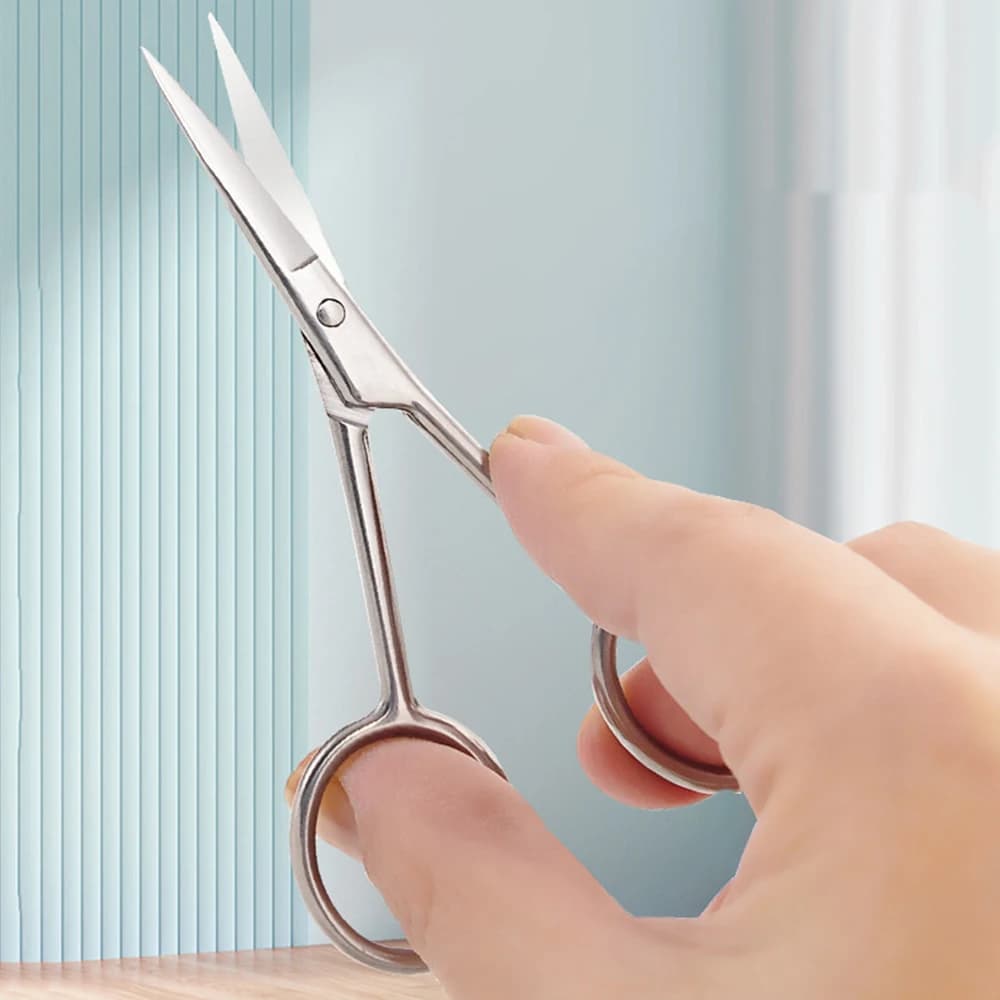 Forbici professionali per sopracciglia, cuticole, viso, naso, barba, strumento di bellezza per uomo e donna (1 pezzo)