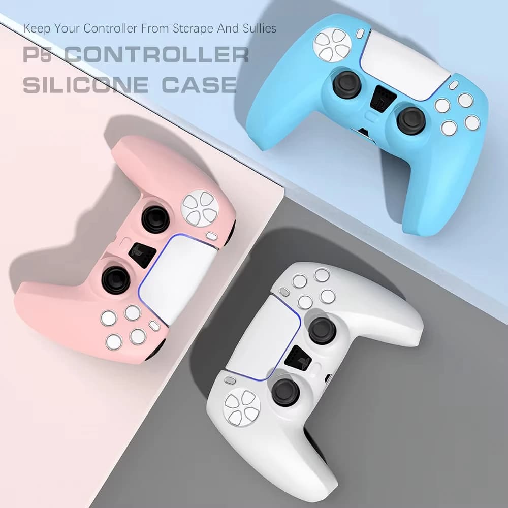 Custodia Protettiva in Silicone Morbido per Controller PS5, Sensazione Confortevole al Tatto, Guscio Protettivo per Gamepad Playstation5