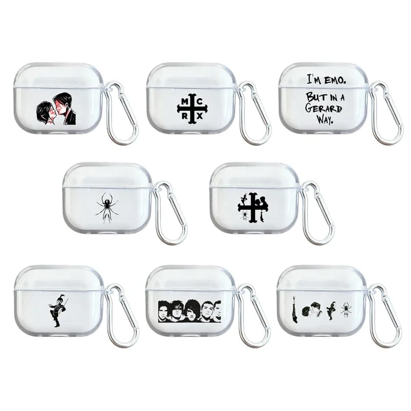 Band my chemical romance TPU Earphone Cover Transparent Soft Earphone Protector Case for Airpods Pro 3 2 1 4 Friends Fans Gift