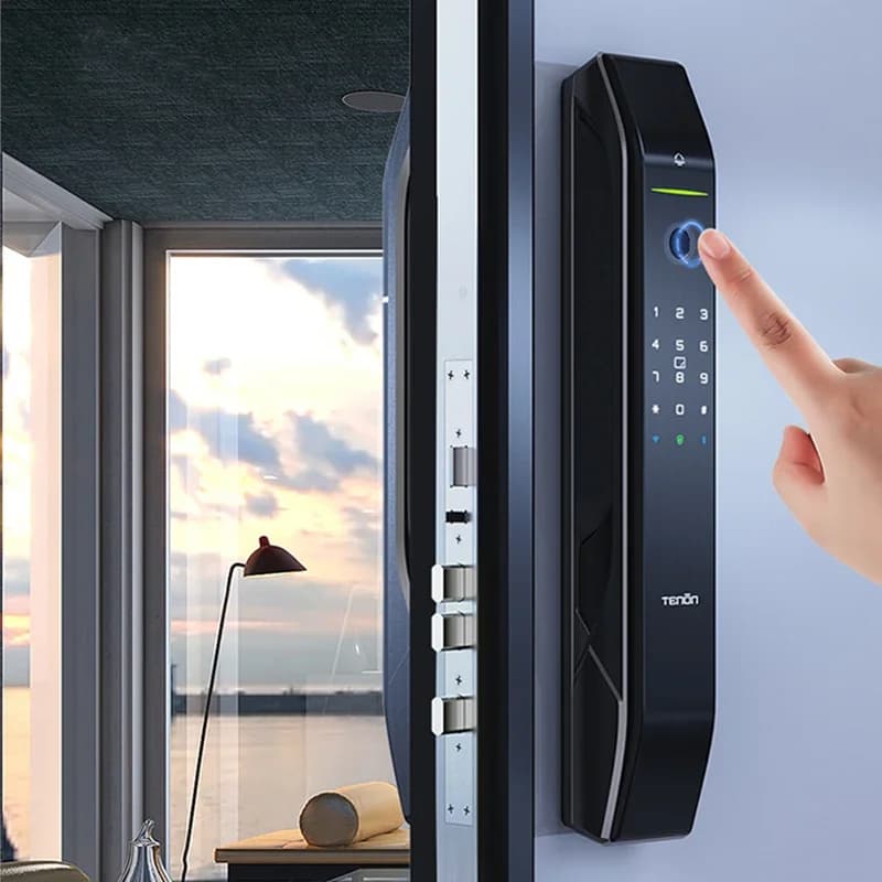Serratura intelligente biometrica Tuya Sblocco automatico delle impronte digitali abilitato Bluetooth/WiFi con accesso chiave e scheda per uso domestico