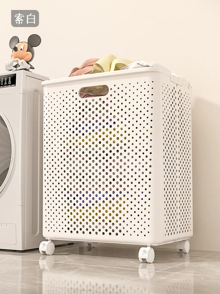 Basket Whiteware Shower Room Bathtub, Stackable Clothes Basket, High-Value Storage Basket