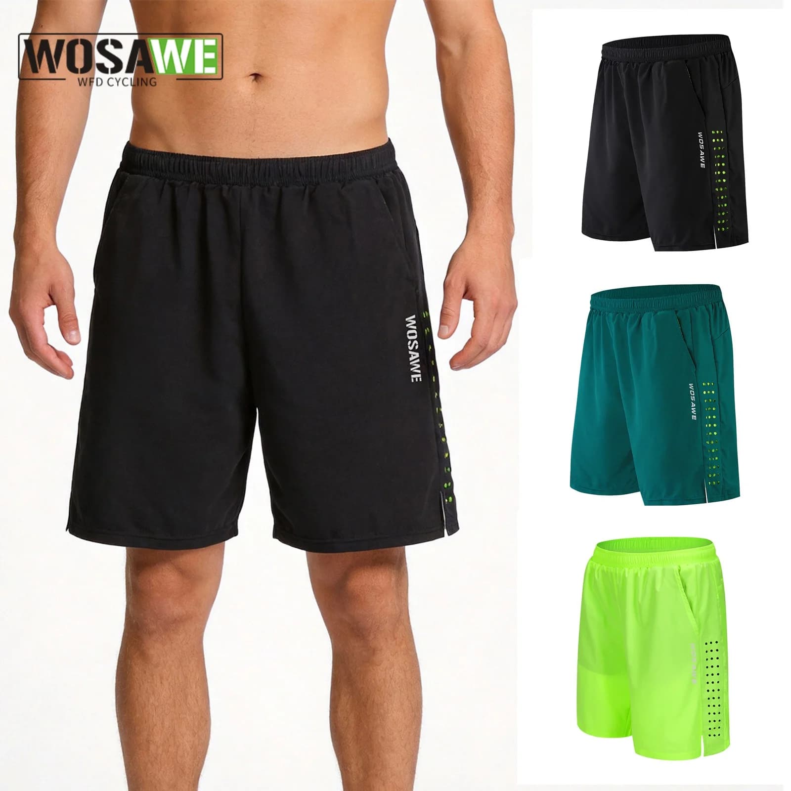 WOSAWE Cycling Shorts for Men, Mountain Bike Shorts and Hiking, Comfortable Fit