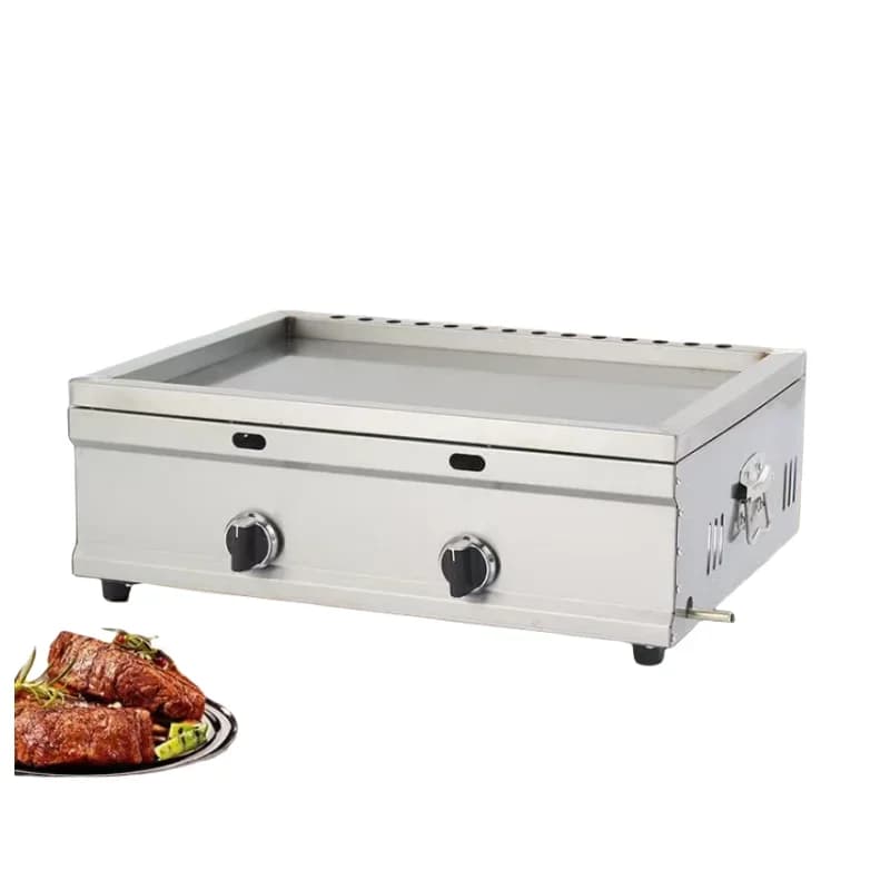 Pratico commerciale GPL bistecca hamburger calamari padella griglia forno in ghisa