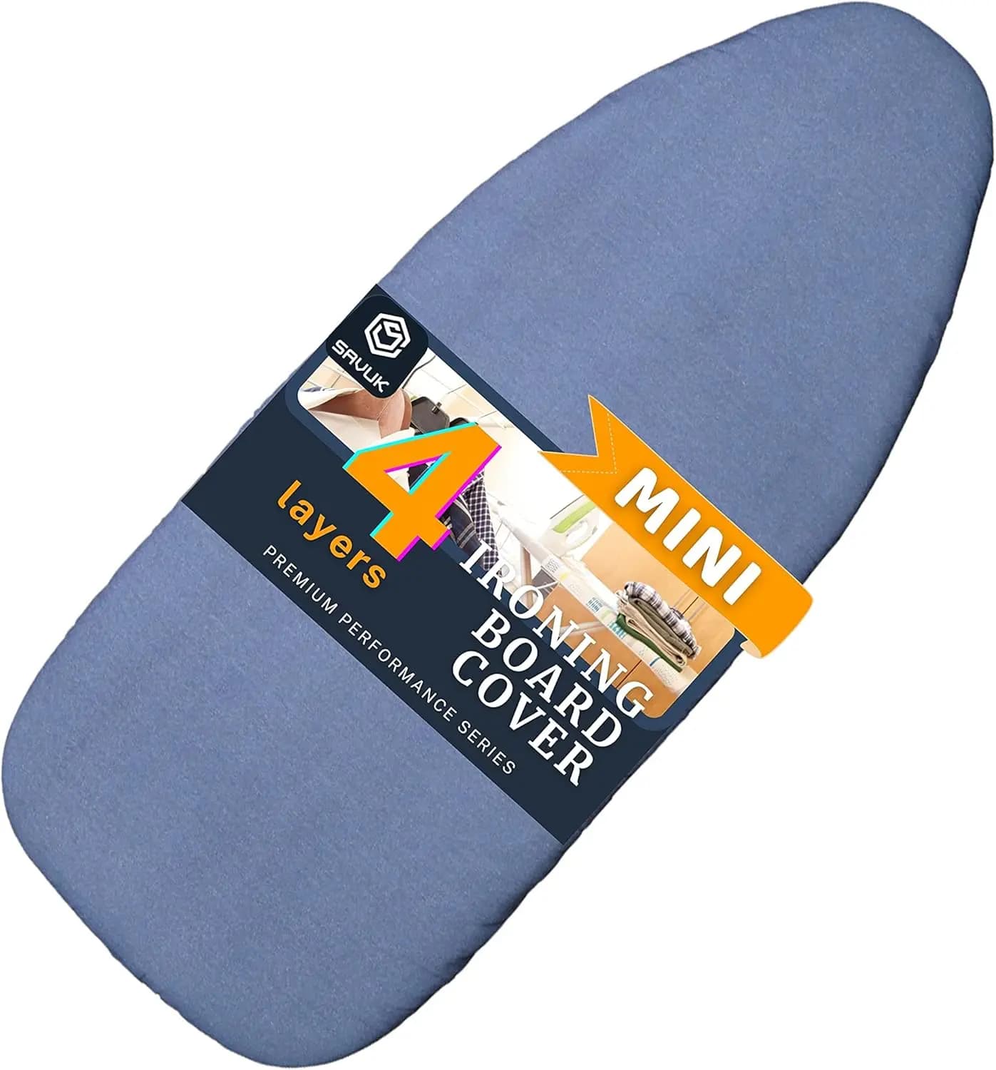 Copertura e Imbottitura per Asse da Stiro Intelligente, Misura Standard 12,5x30 Pollici, Imbottitura Extra Spessa con Cordino Elastico per Facile Posizionamento