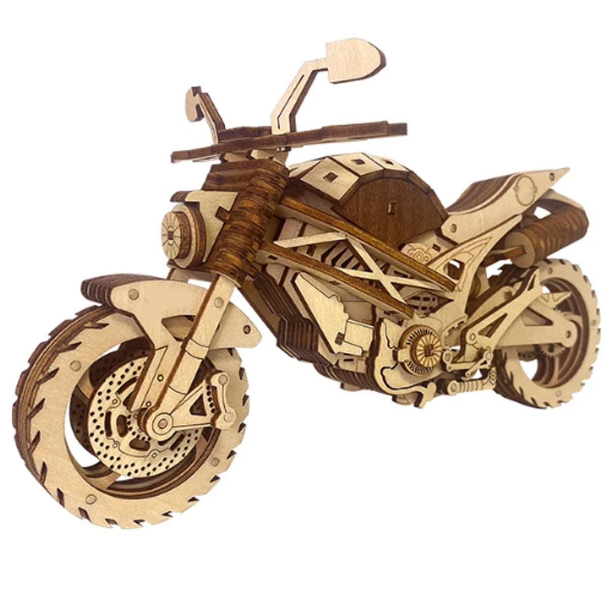Modello in scala puzzle in legno per auto 3D per moto, kit modello fai da te, regalo artigianale, decorazione domestica, kit modello meccanico, giocattolo da costruzione