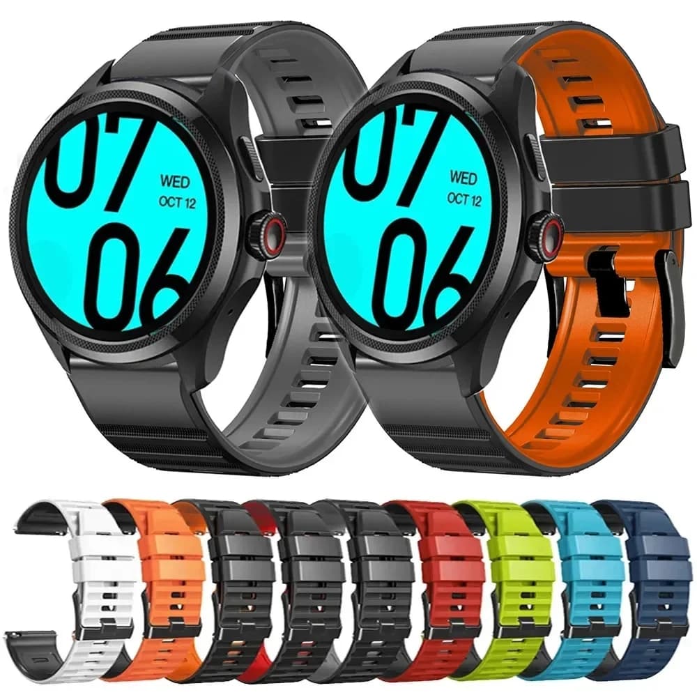 Cinturini per orologi da polso in silicone da 24 mm per cinturino di ricambio TicWatch Pro 5 per cinturino per cinturino per smartwatch TicWatch Pro5 Correa