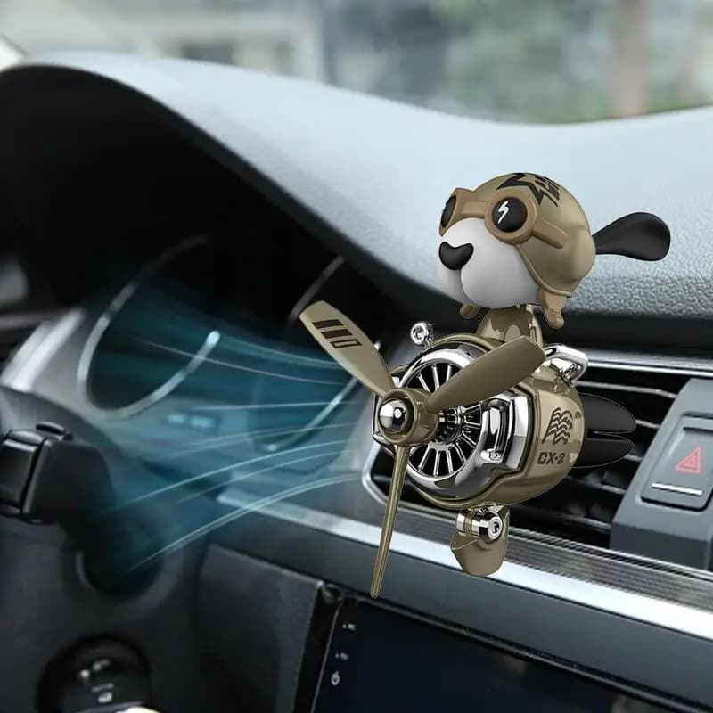 Deodorant for Car Pilot for Dogs Car Exit Automotive Air Perfume Dog Pilot Decoration Creative Texts Shaking Automotive Air Exit Fan