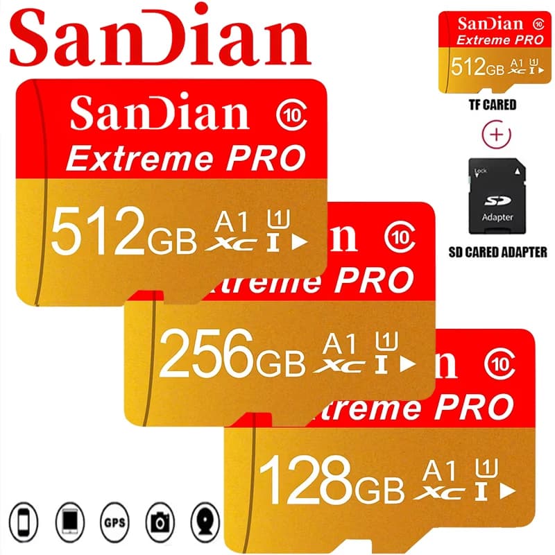 SD Cards Micro TF SD Card TF Cards 128GB 256GB 512GB Memory Card C10 Fast Transfer for Digital Devices Nintendo Switch Phone