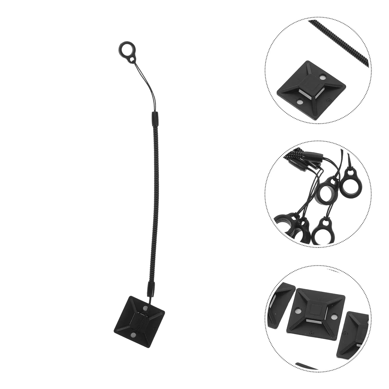 Set di 8 Portapenne con Cordino Elastico Retrattile a Spirale, Cordoncino di Sicurezza Antifurto per Tablet, Disegno, Ufficio e Scuola