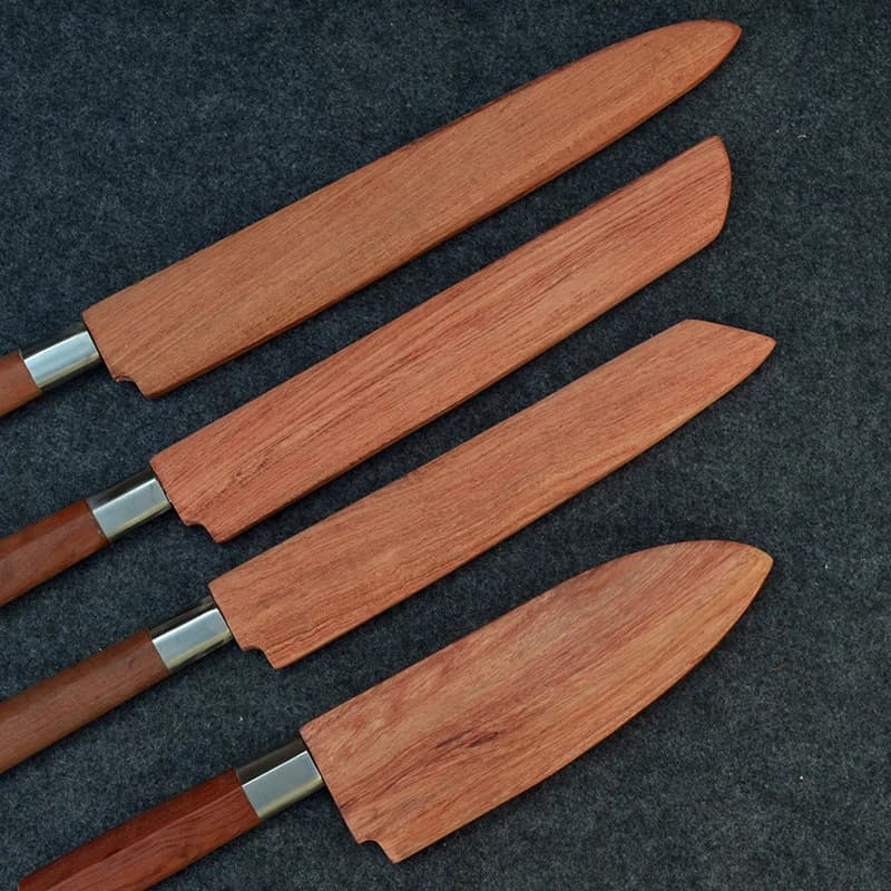 Fodero per coltello in legno Fodero multifunzione Custodia per coltello tascabile Coltello per sushi in stile giapponese Copertura protettiva per lama magnetica per coltello