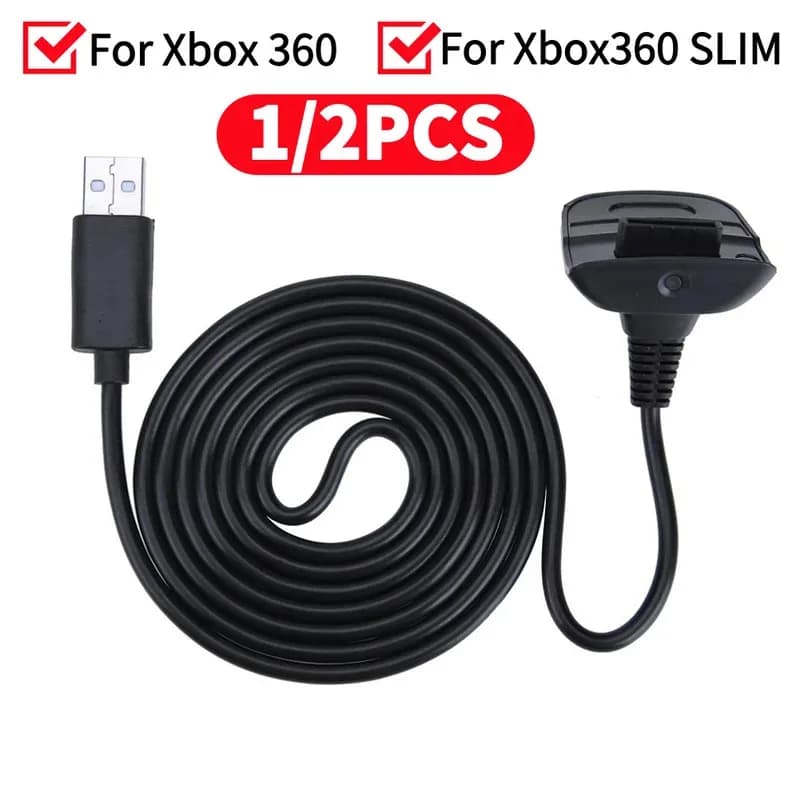 Cavo wireless USB Ricarica Controller di gioco Gamepad Joystick Alimentatore Cavo caricabatterie Cavi di gioco per Xbox 360