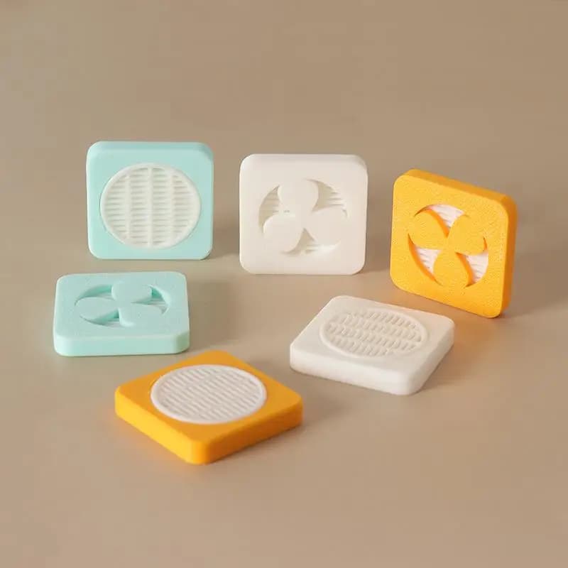 Dollhouse Miniature Electric Fan 1:12 Scale Exhaust Fan Furniture Model Set 1 5Pcs for Tabletop Decor