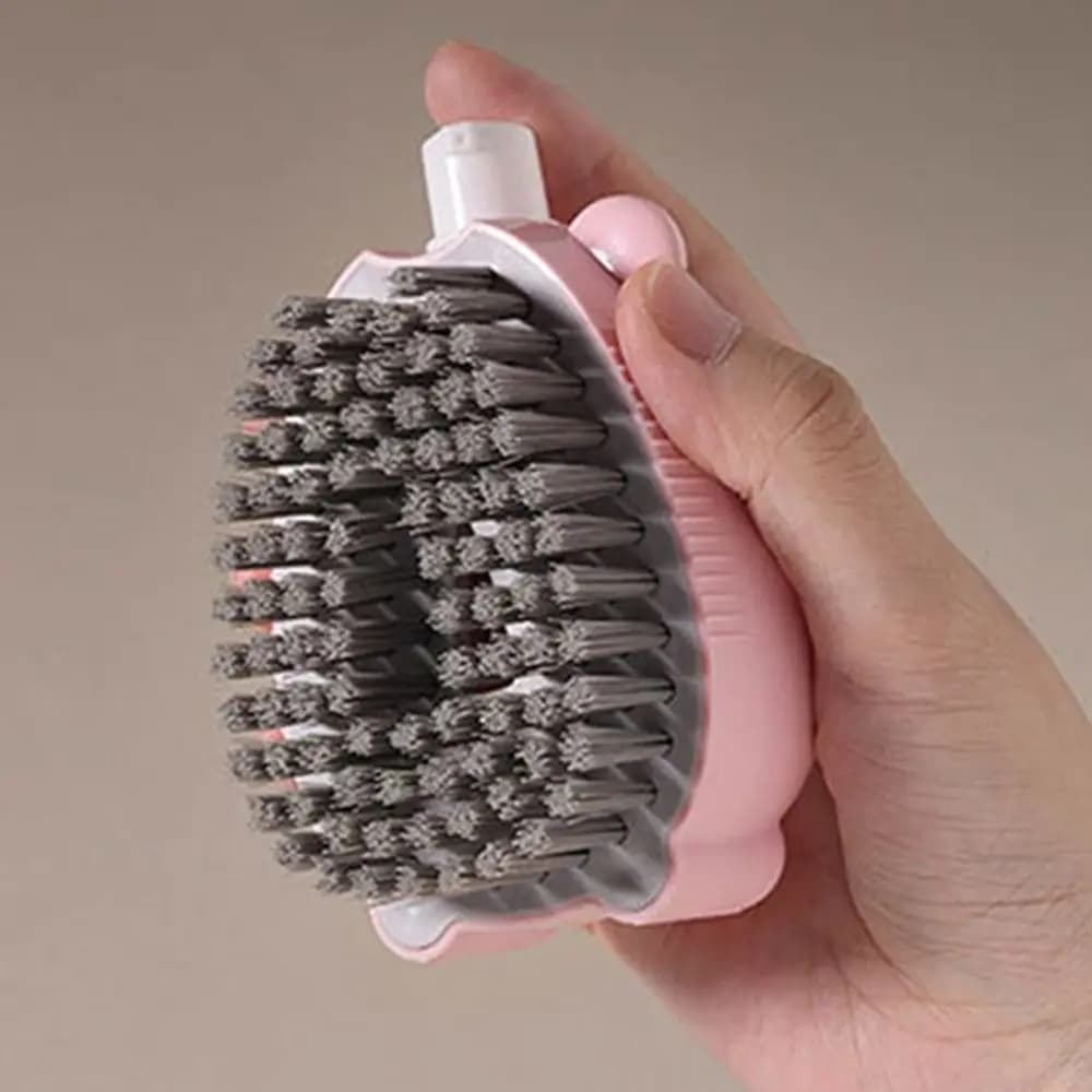 Cartoon Liquid Shoes Brush Press Type Large Capacity Shoe Brush Soft Bristled Add Liquid Cleaning Brush