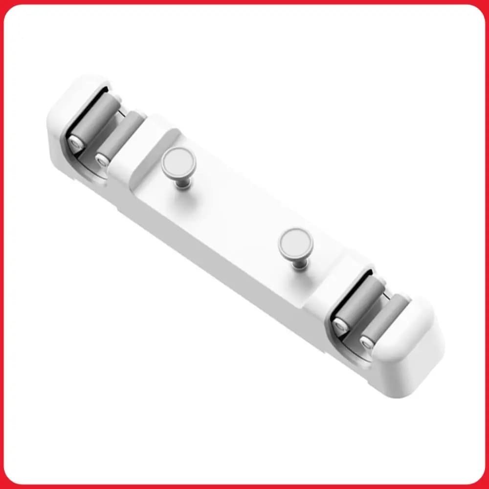 Portascopa in Acciaio Inox da Parete con 2 Supporti e 2 Ganci, Organizzatore per Scopa Adatto per Lavanderia, Cucina, Garage, Giardino