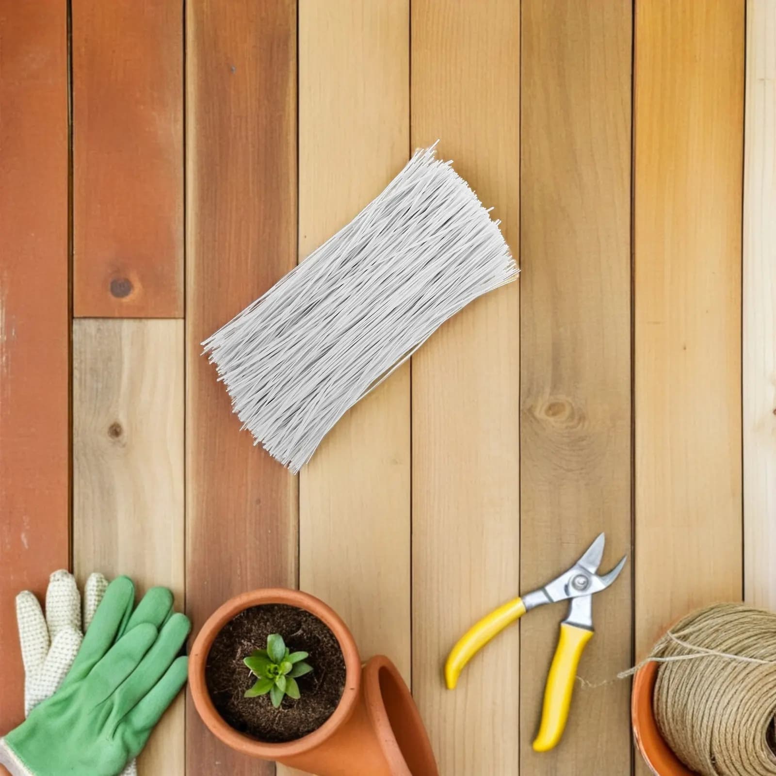 1000 Pezzi Legature per Piante da Giardino in Filo Flessibile Rivestito, Riutilizzabili, per Supporto Piante Rampicanti, Gestione Cavi, Esterni e Interni
