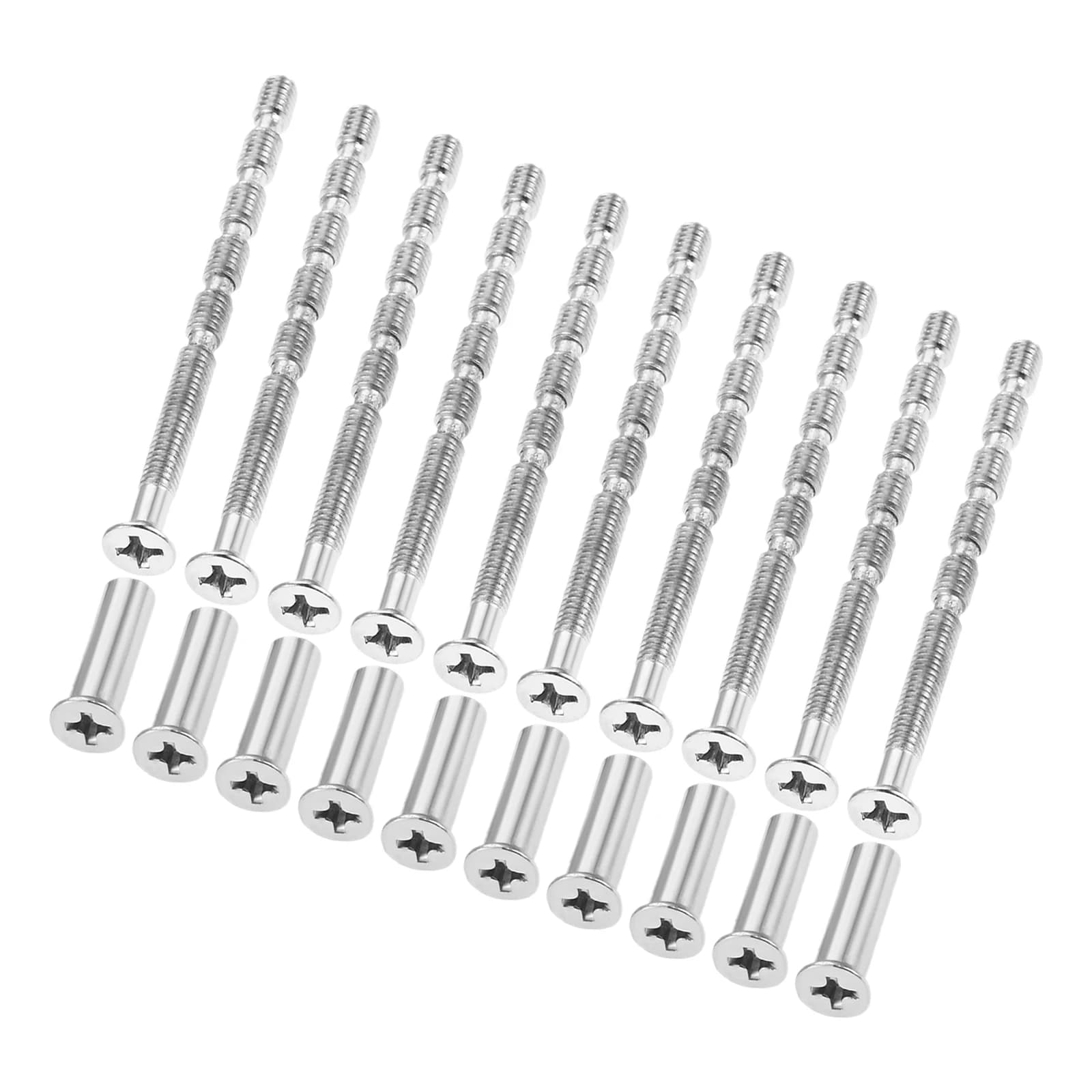 10 Set M4x16 Manicotto a croce M4x60 Bullone Maniglia per porta Vite Manopola Hardware Maniglia a leva Viti Collegamento Fissaggio a testa svasata piatta