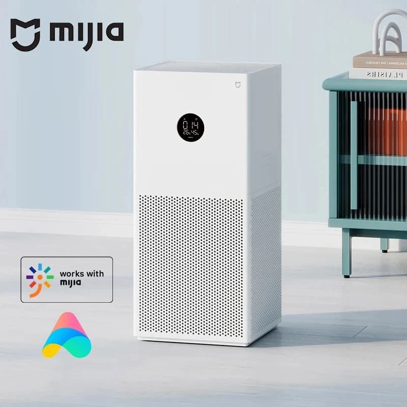 Purificatore d'Aria Intelligente MIJIA 4 Lite con Display LED, Quadrupla Purificazione, Rimozione di Aldeidi, Ionizzatore d'Aria Domestico, Bassa Rumorosità 35.8dB(A)