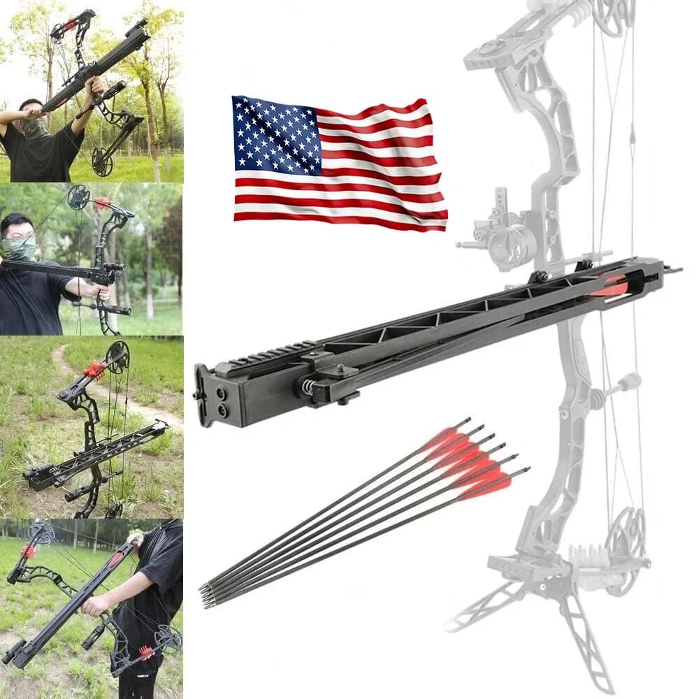 Archery Bow Rapid Launcher 6 Carbon Arrows Orbital Shooter for Compound Bow Hunting Target Practice Shooting