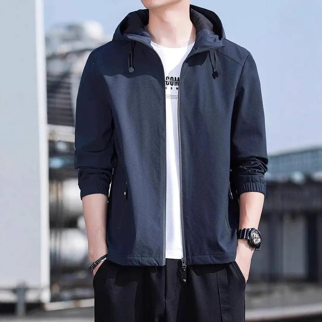 Casual Sporty Jacket 2025 Spring New Korean Style Fashionable All-Match Coat Polyester Fiber Long Sleeve Zipper Closure Men's...