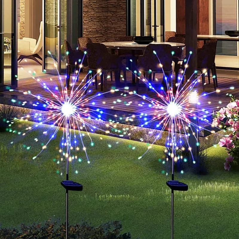 Luci a LED per fuochi d'artificio a energia solare decorazione da giardino luci fatate lampada da giardino impermeabile per esterni con dente di leone per la decorazione del giardino del Patio