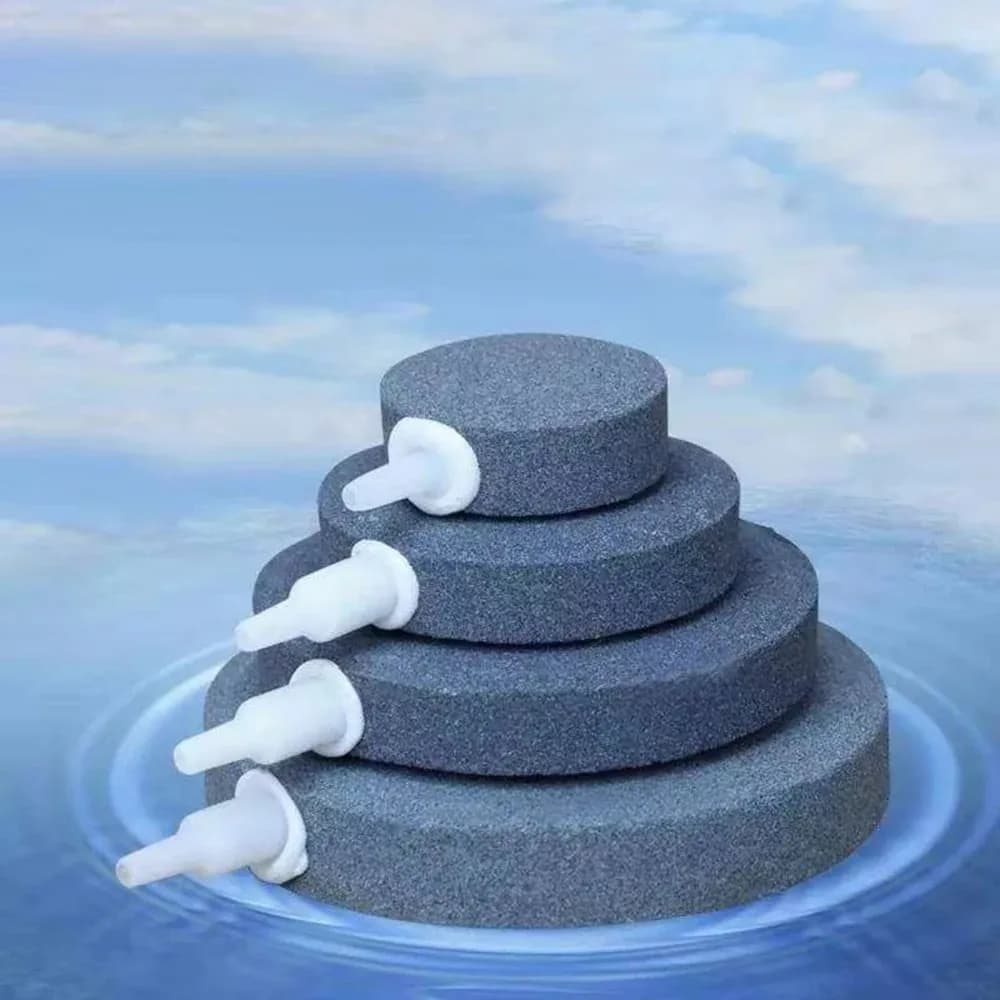 4 pcs silica air stone for aquarium - Fine fog bubble diffuser, high temperature resistant oxygen pump for aquarium ventilation
