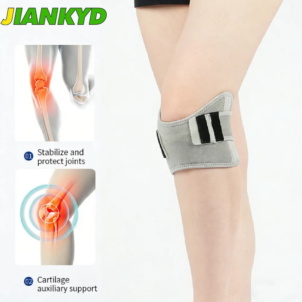 Supporto per Tendine Rotulee, Fascia per Ginocchio Regolabile per Uomo e Donna, per Ginocchia da Salto, Basket, Pallavolo, Squat