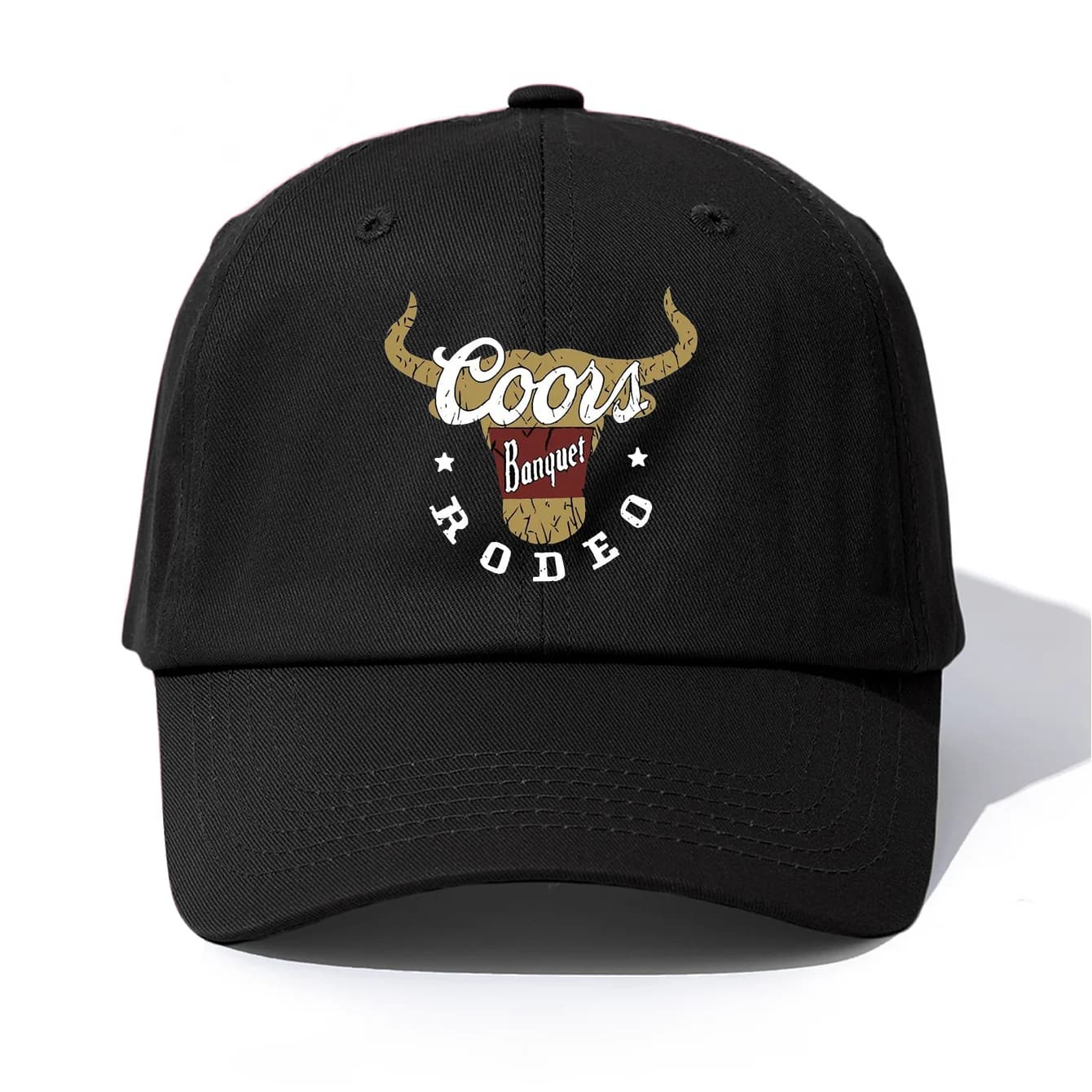1pc RODEO Print Baseball Cap for Adults, Minimalist Retro Style Casual Soft Adjustable Dad Hat, Perfect As Gift
