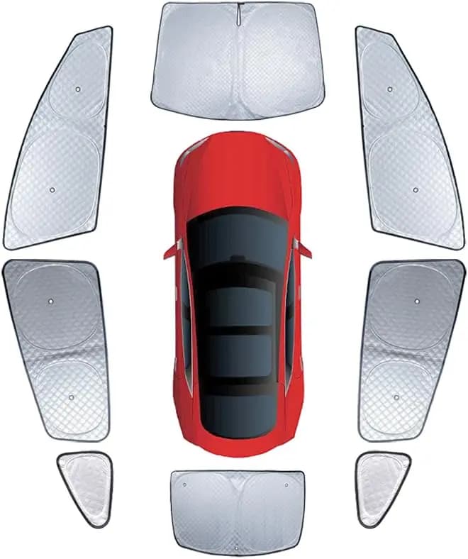 Set di Tende per la Privacy da Campeggio Aggiornato per Tesla Model 3 (2017-2025) - Parasole per Finestrini e Copertura per Parabrezza per un Comfort Migliorato