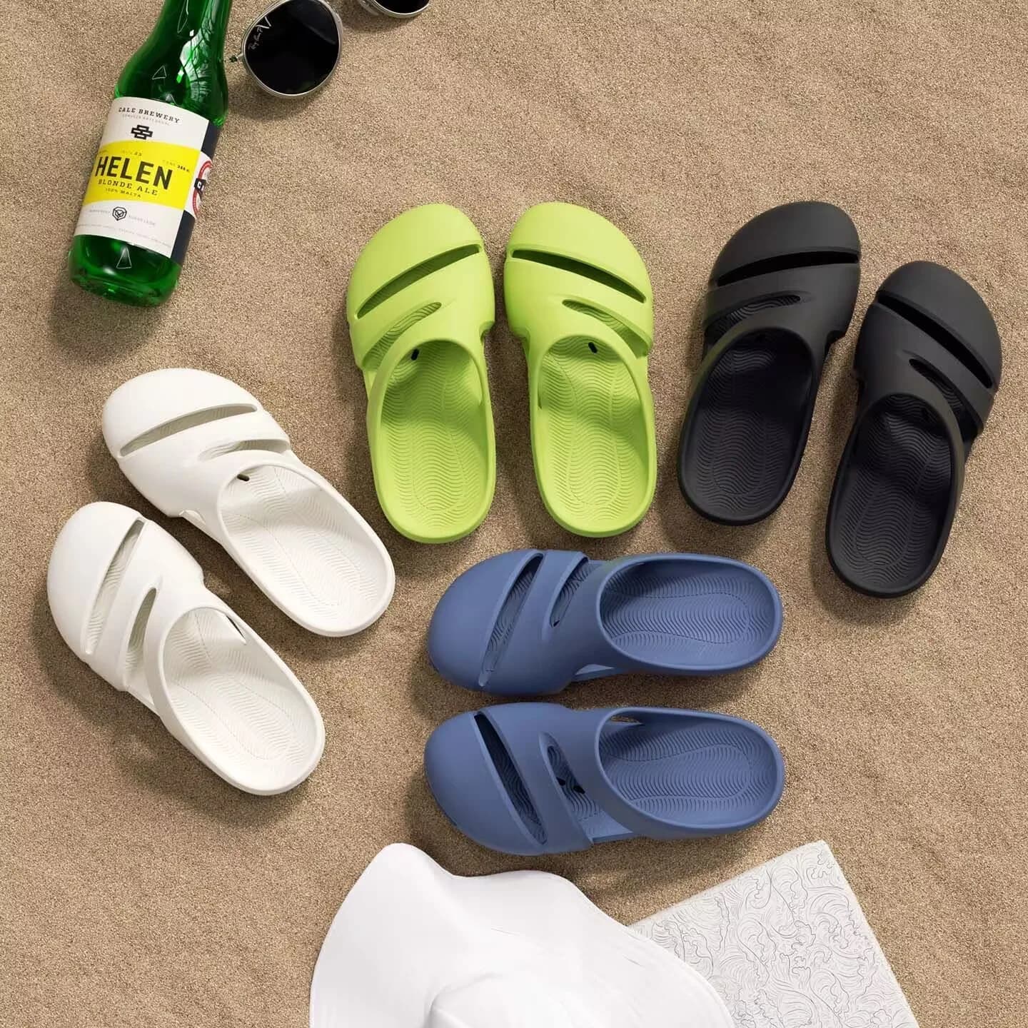 Ciabatte estive in EVA con suola morbida, antiscivolo, per spiaggia, bagno, doccia, esterno, per camminare sull'acqua, ad asciugatura rapida, fresche e comode