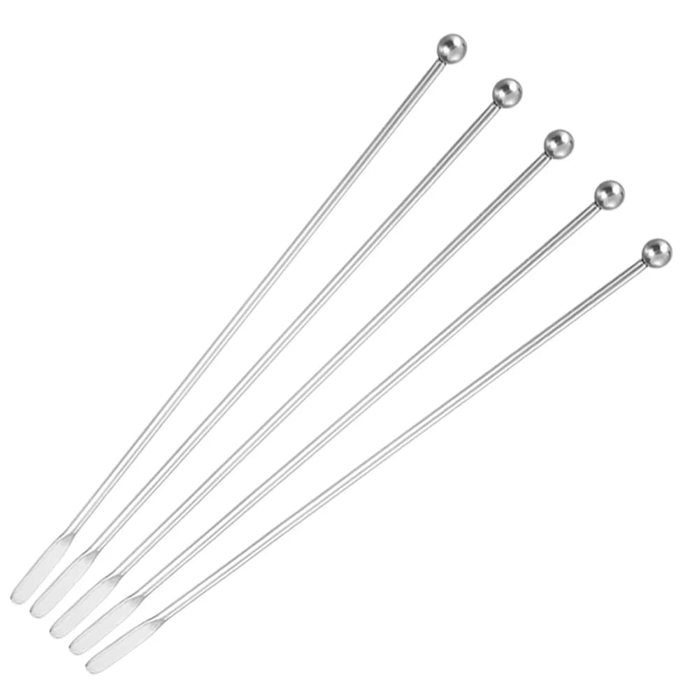 Set di 5 Miscelatori per Cocktail in Acciaio Inox 304, Strumenti da Bar per Matrimoni e Feste, Bastoncini per Mescolare Cocktail