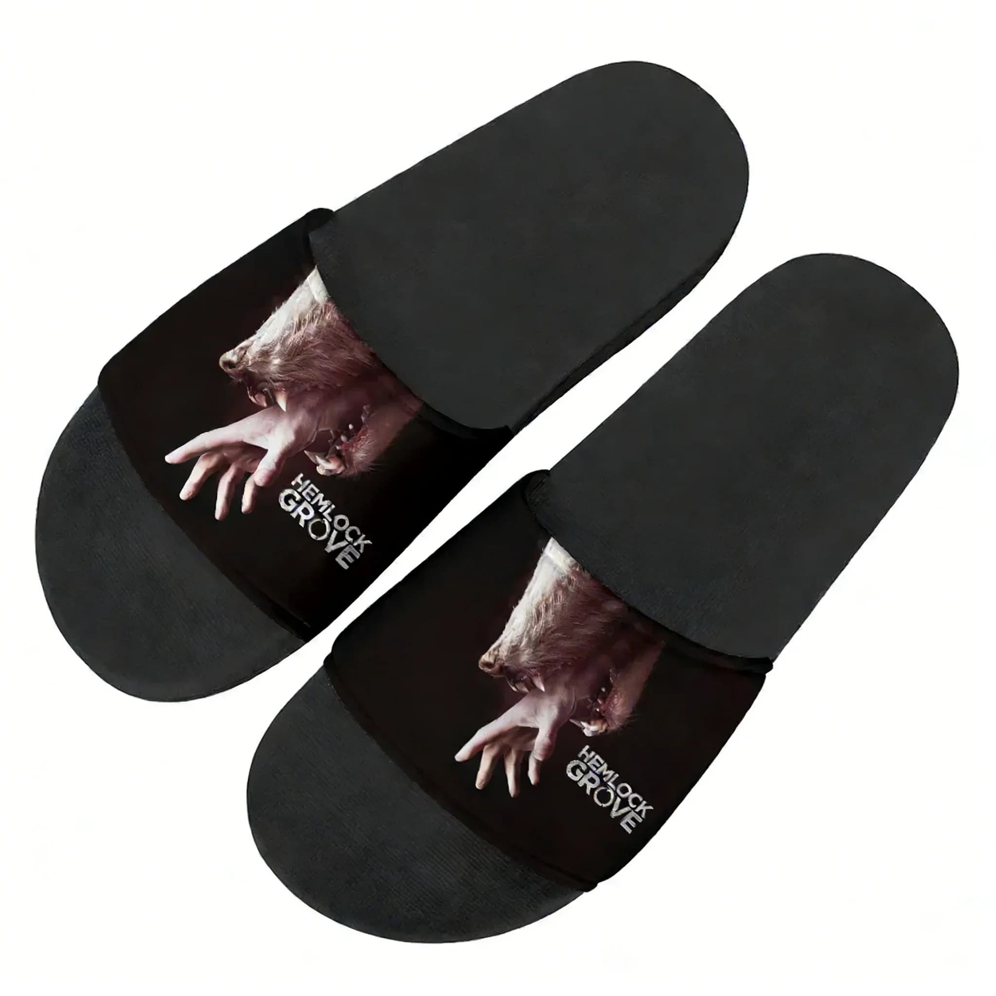 Ciabatte da casa Hemlock Grove, infradito unisex per uomo e donna, ciabatte per la famiglia, sandali casual alla moda per bagno e piscina, scarpe da acqua personalizzate