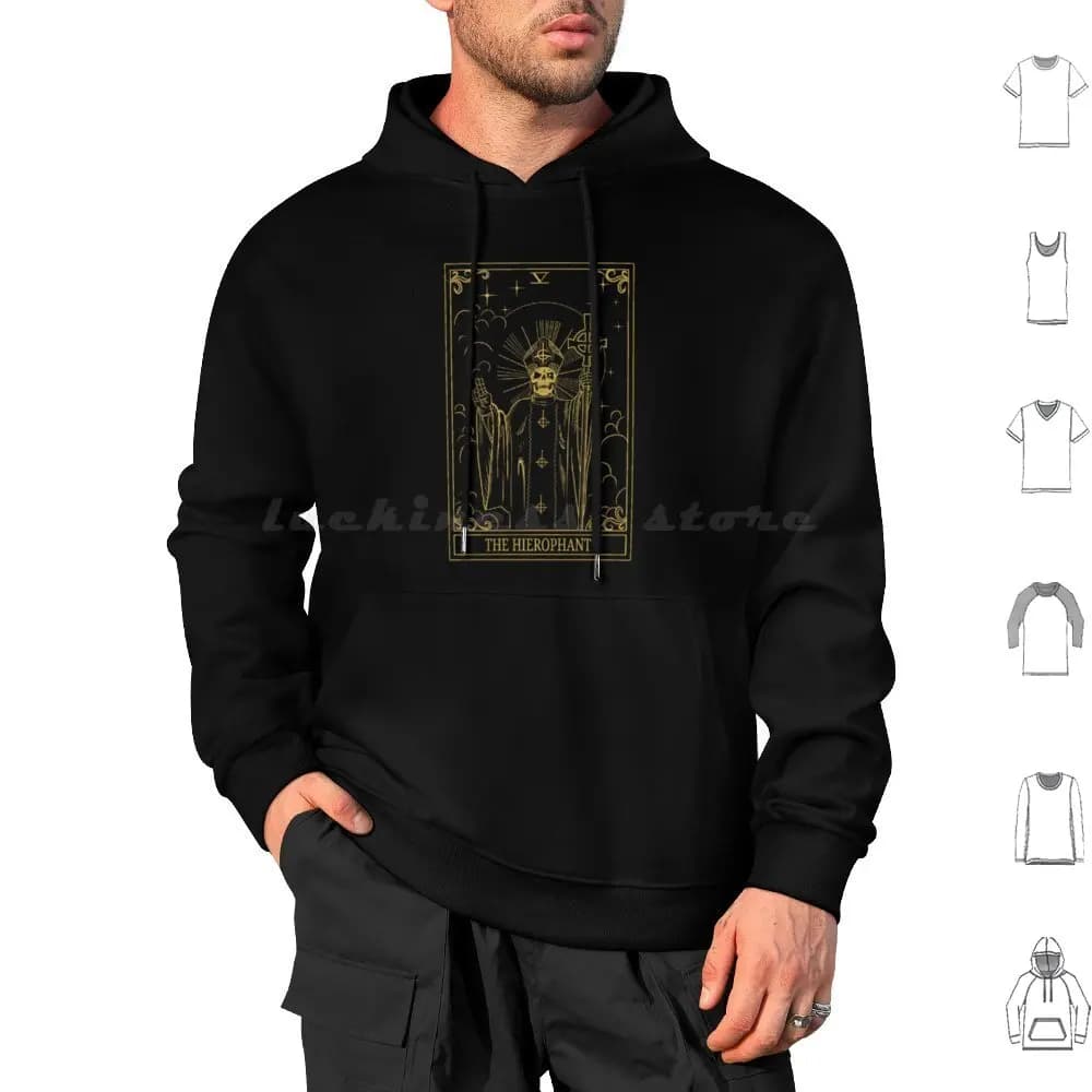 The Hierophant Ghost Tarocchi Card Felpe con cappuccio Manica lunga Tarocchi Ghost Ghost Bc Ghost Band Papa Emeritus Papa Nihil Sister