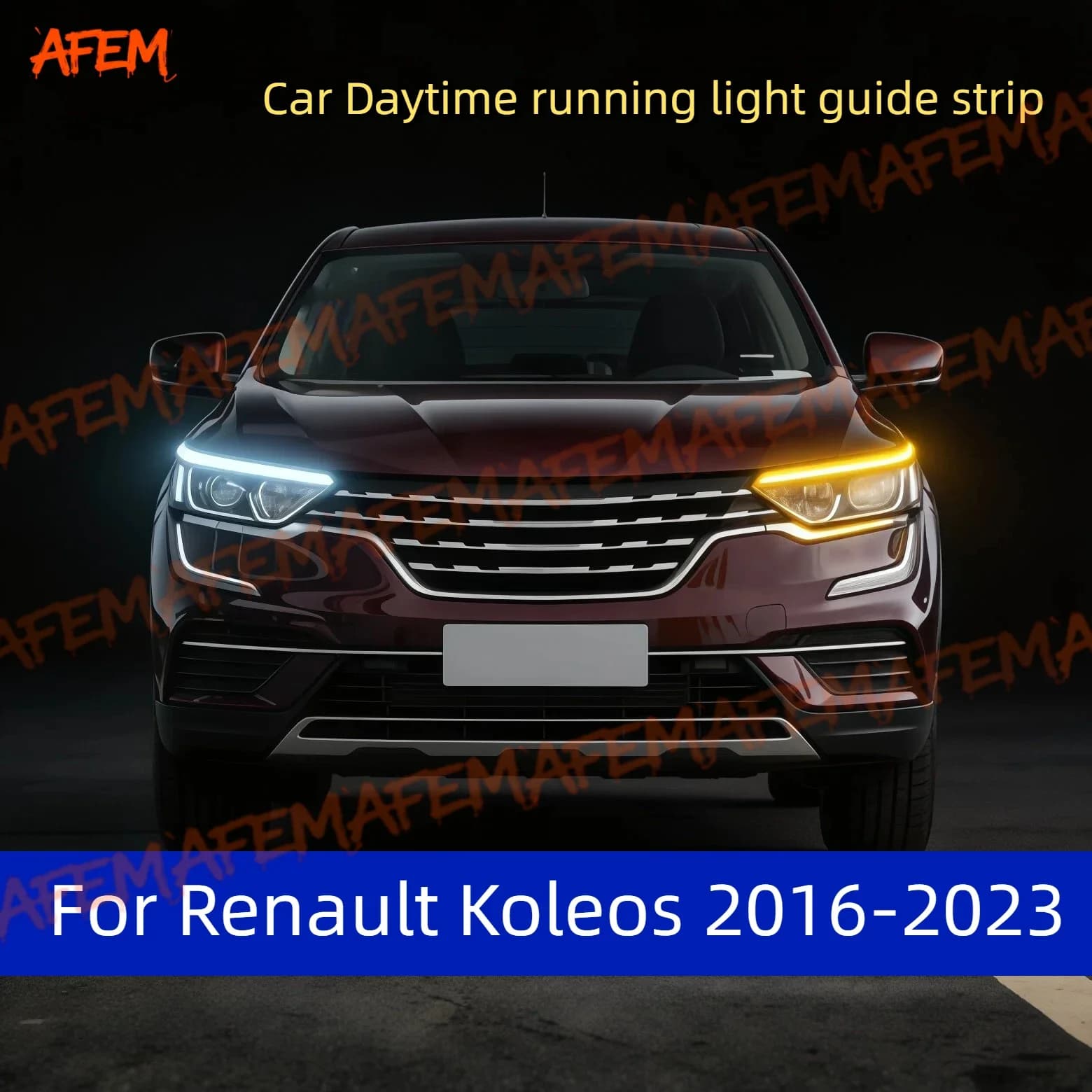For Renault Koleos 2016-2023 2Pcs 12V Led Guide Strip Headlight For Car Daytime Running Lights Turn Signal DRL Car Modification