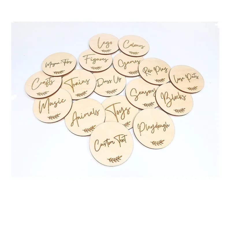 Wooden Trofast Labels 16 pieces Labels for storing wooden toys Labels for storing trofast