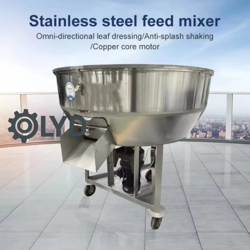 Stainless Steel Vertical Feed Mixer for Poultry Farm Seed Processor Animal Concentrate Feed Blender