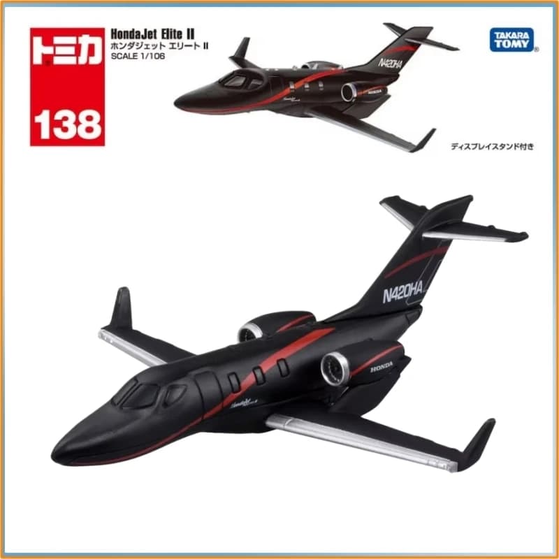Modellino in Metallo Pressofuso Honda Jet Tomica No.138, Figurina Aereo da Collezione, Nuova Edizione, Giocattolo Regalo