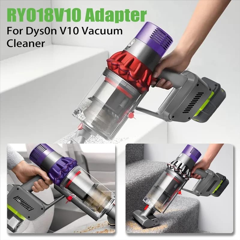 Adattatore RYO18V10 per Ryobi 18V ONE + batteria converti in per aspirapolvere senza fili Dyson V10 Stick Cyclone, Absolute-AA26
