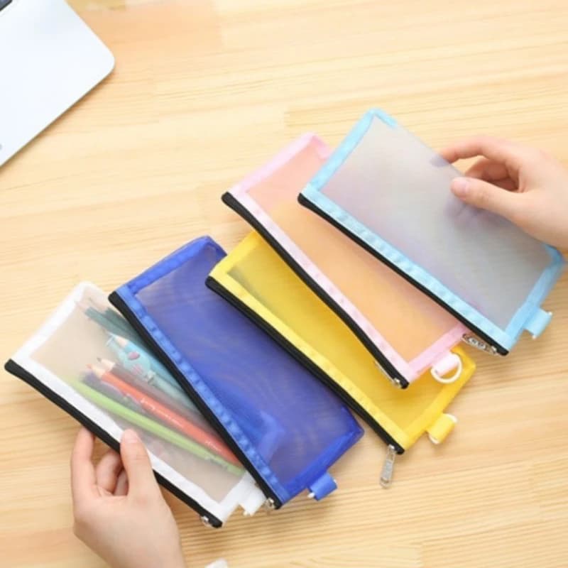 Astuccio da Viaggio per Pennelli da Trucco, Borsa Organizer per Cosmetici e Articoli da Toilette, Pochette con Cerniera e Rete per Conservare Strumenti di Bellezza