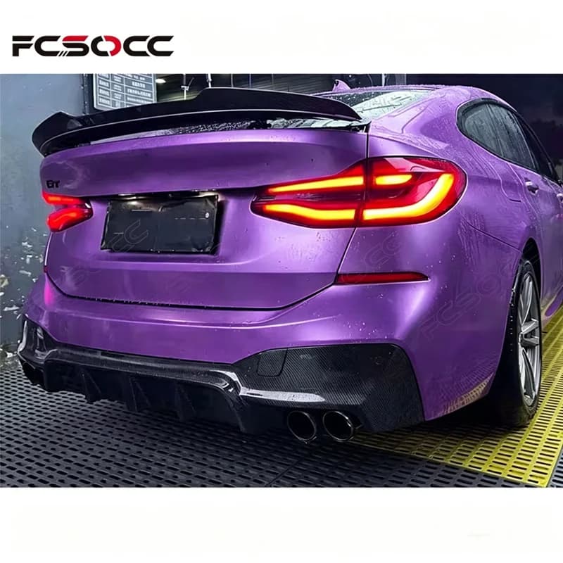 For BMW 6 Series GT G32 630 640 6GT Carbon Fiber Car Rear Bumper Diffuser Rear Splitters Spoiler
