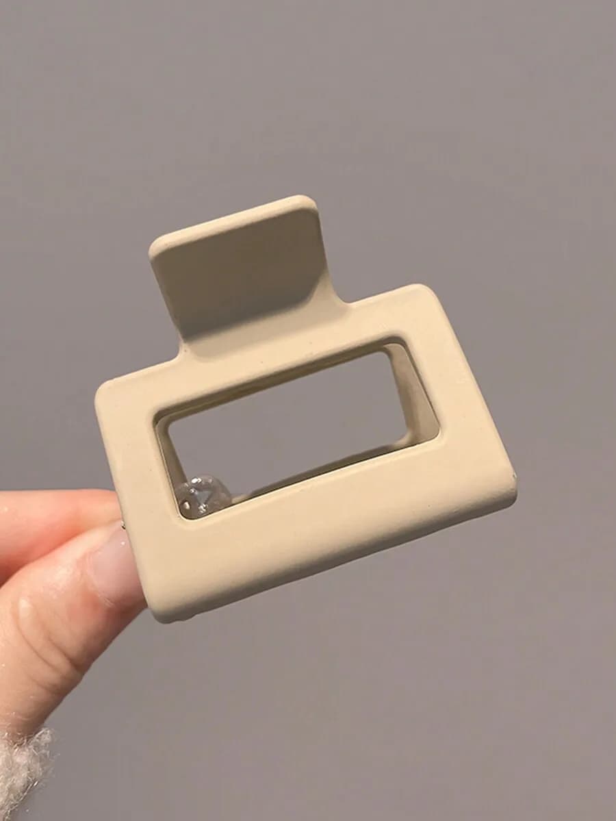 4 fermagli per capelli quadrati medi in plastica leggera, fermagli a pinza di colore solido per donna, per uso quotidiano, casual, per feste