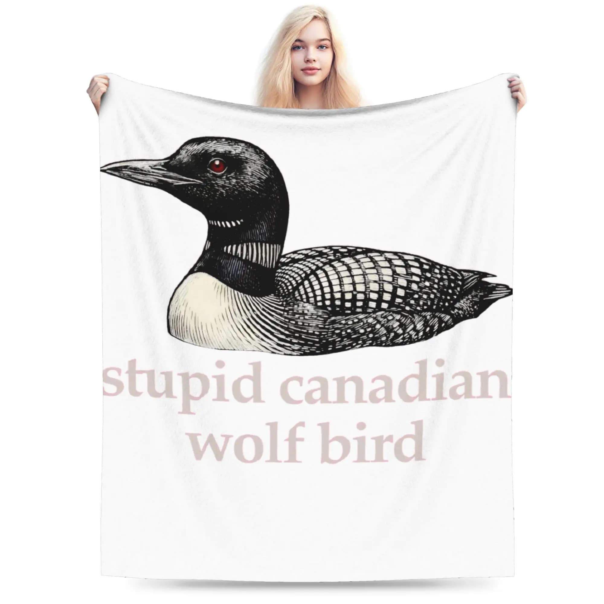 Coperta Morbida e Confortevole con Stampa 'Stupid Canadian Wolf Bird LGBT Hockey Romance Heated Rivaly', per Divano, Letto, Viaggio, Copriletto Autunnale