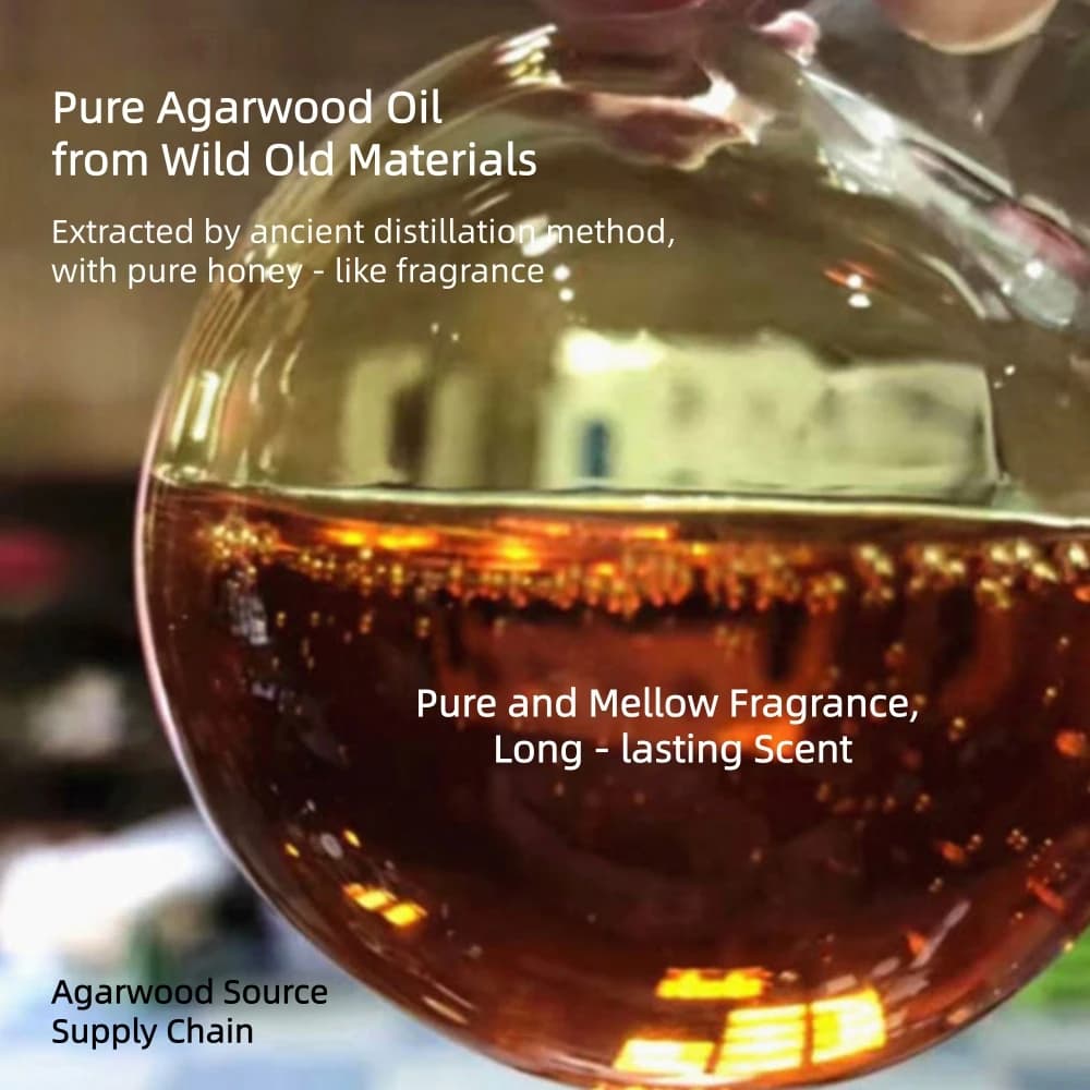 Supercritical Kyara Essential Oil, Pure Kyara Agarwood Essential Oil, Low-Temperature Extracted,High-Purity, Aged Oud Oil