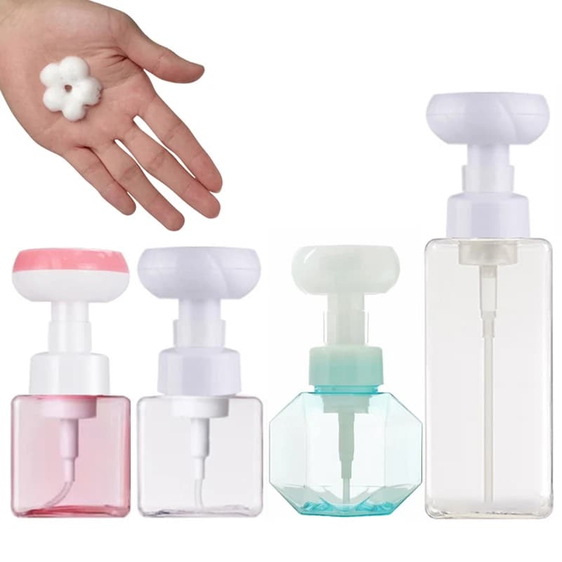 250ml Flower Dispenser Liquid Soap Floral Foam Hand Soap Bottle Pump Floret Bubbler Children Plastic Pressing Type Head Bottling
