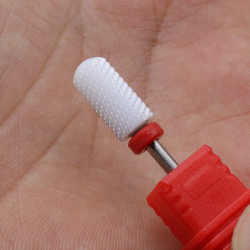 Fresa per Unghie in Ceramica a Punta Arrotondata – Punta Liscia in Ceramica per Rimozione Gel, Unghie Acriliche e Modellatura Unghie