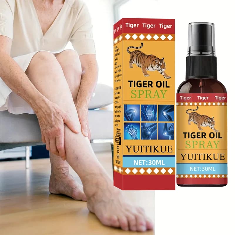 YUITIKUE Tiger Oil Spray 30 ml - Care of joints and muscles, easy to apply and rapid absorption, moisturizes the skin, portable design